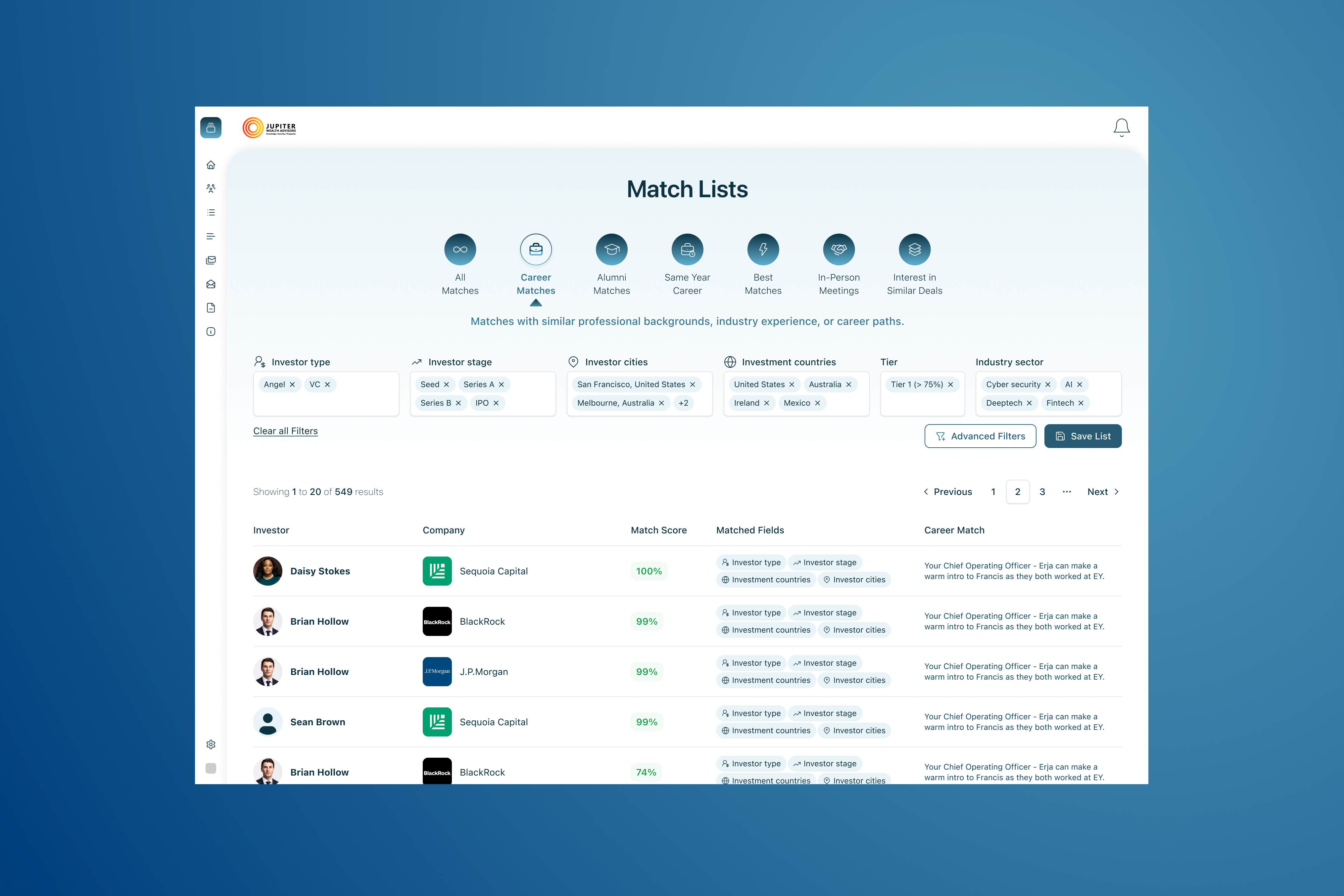 AIRA investor matching platform